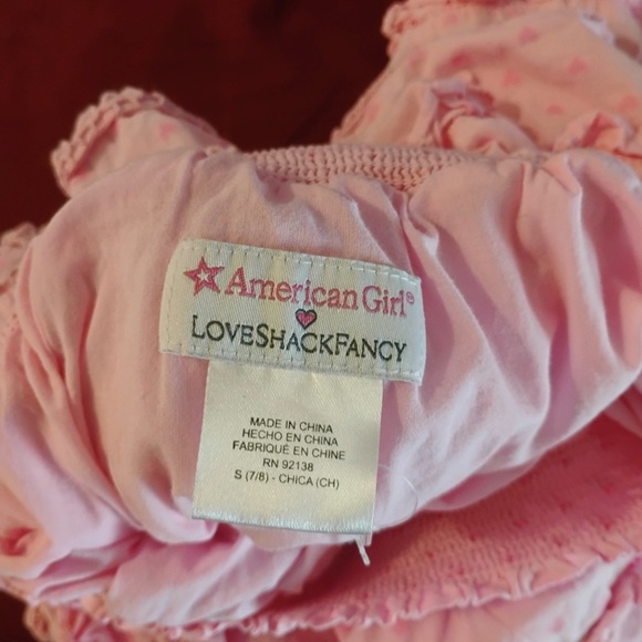 American Girl x LoveShackFancy Pink Layered Ruffle Skirt Cute Girly Size S (7/8) - Picture 3 of 8